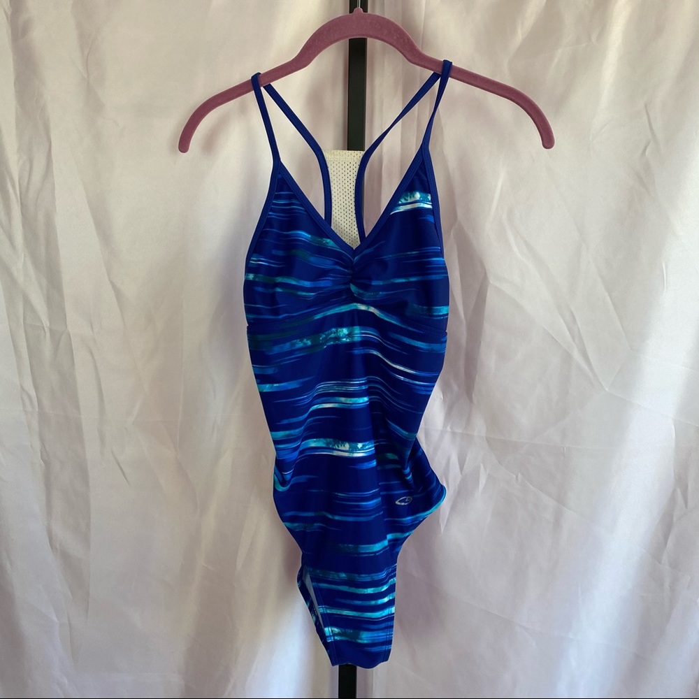 C9 Champion Blue One Piece Swimsuit, sz Small